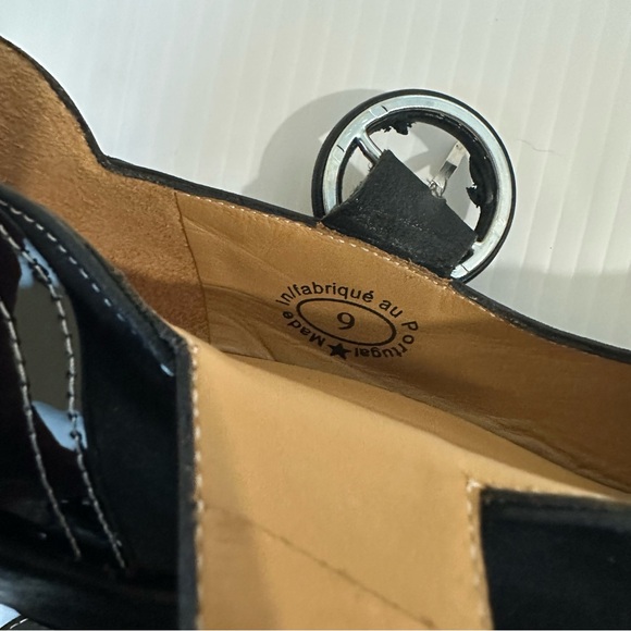 John Fluevog Miss July Scalloped Wedge Heel Pinup Shoes Black, 9 - Picture 12 of 14